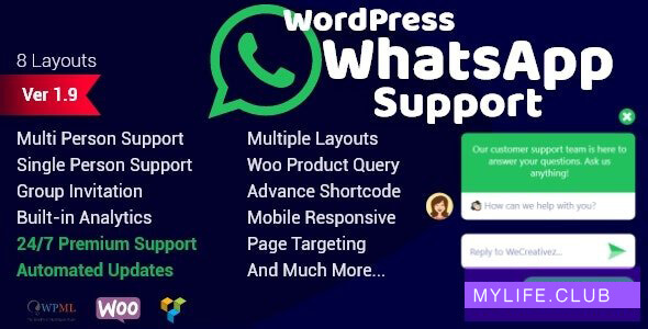 WordPress WhatsApp Support v1.9.6 【nulled】