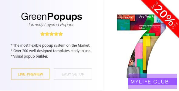 Green Popups (formerly Layered Popups) v7.1.0 – Popup Plugin for WordPress