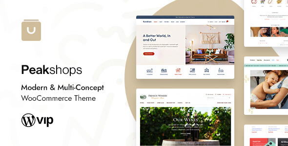 PeakShops v1.4.1 – Modern & Multi-Concept WooCommerce Theme 【nulled】