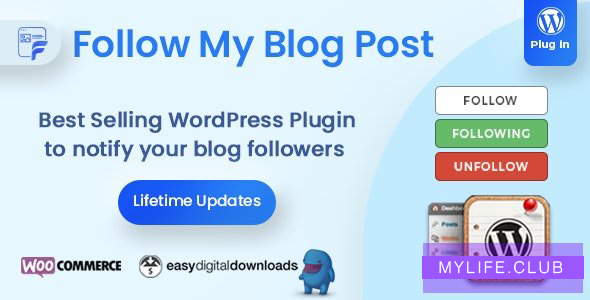 Follow My Blog Post v2.1.1 – WordPress / WooCommerce Plugin