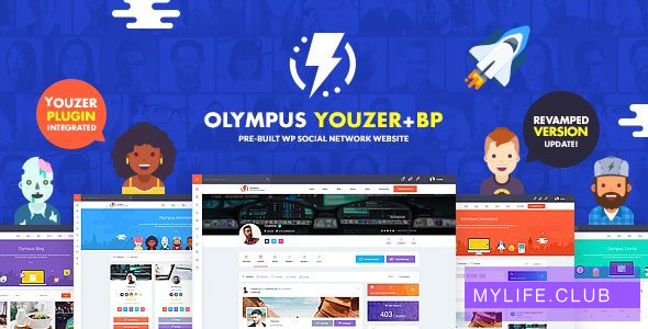 Olympus v3.75 – Powerful BuddyPress Theme for Social Networking