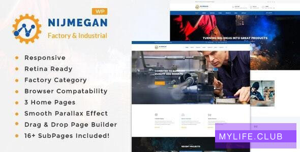 Nijmegan v1.9 – Factory and Industrial Business WordPress Theme