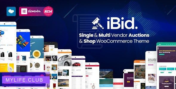 iBid v3.3.1 – Multi Vendor Auctions WooCommerce Theme 【nulled】