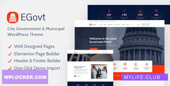 EGovt v1.1 – City Government WordPress Theme