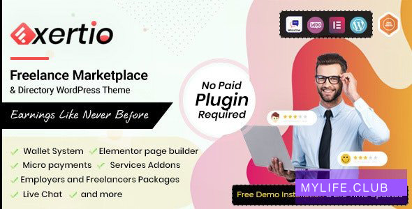 Exertio v1.0.4 – Freelance Marketplace WordPress Theme