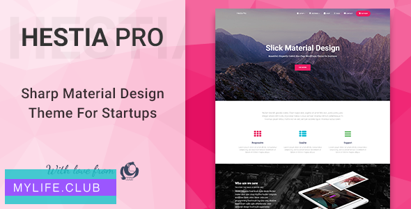 Hestia Pro v3.0.16 – Sharp Material Design Theme For Startups