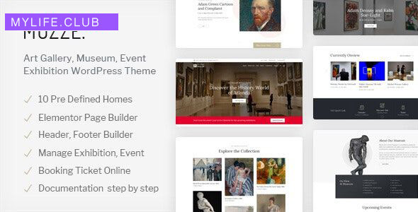 Muzze v1.3.4 – Museum Art Gallery Exhibition WordPress Theme