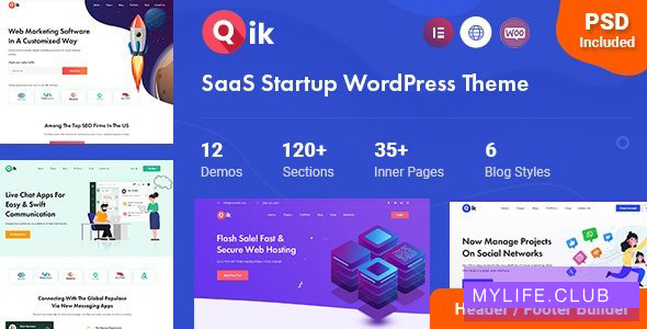 Qik v1.0.1 – SaaS Startup WordPress Theme