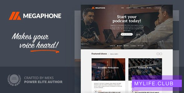 Megaphone v1.2.1 – Audio Podcast WordPress Theme