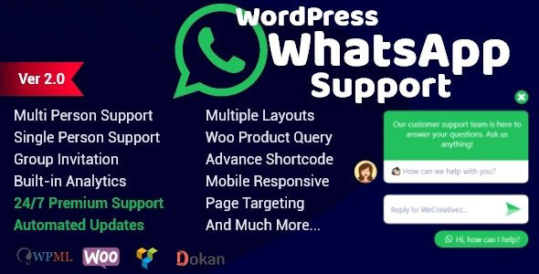 WordPress WhatsApp Support v2.2.0 【nulled】