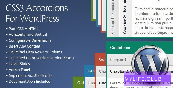 CSS3 Accordions For WordPress v3.0
