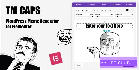 TM CAPS v1.0 – WordPress Meme Generator For Elementor