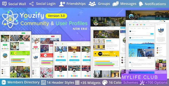 Youzify v3.2.6 – BuddyPress Community & WordPress User Profile Plugin