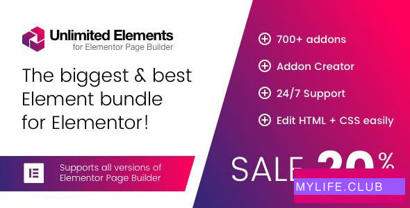 Unlimited Elements for Elementor Page Builder v1.4.88 【nulled】