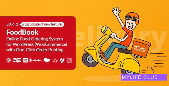 FoodBook v4.2.0 – Online Food Ordering System for WordPress with One-Click Order Printing 【nulled】