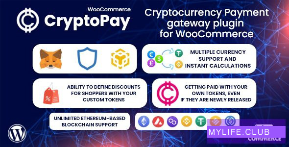 CryptoPay WooCommerce v2.2.0 – Cryptocurrency payment plugin