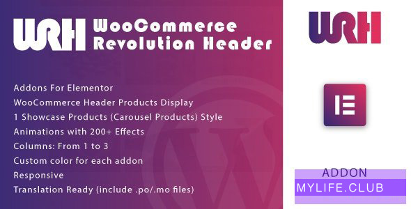 WooCommerce Revolution Header for Elementor WordPress Plugin v1.0