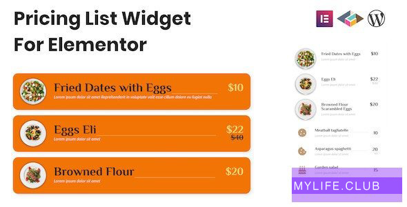Pricing List Widget For Elementor v1.0