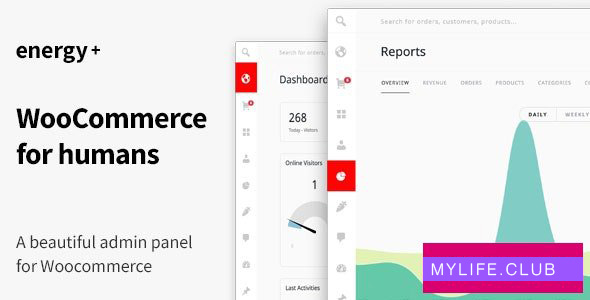 Energy+ v1.2.6 – A beautiful admin panel for WooCommerce 【nulled】