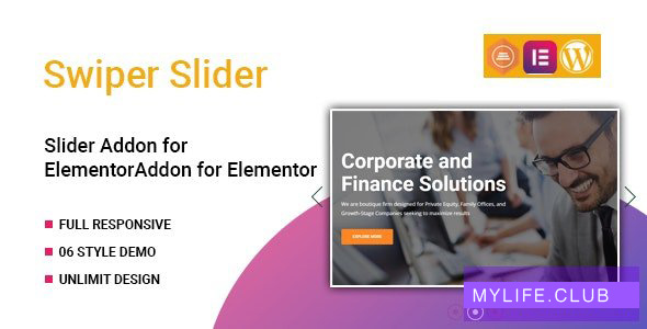 Swiper v1.0.0 – Slider Widget for Elementor
