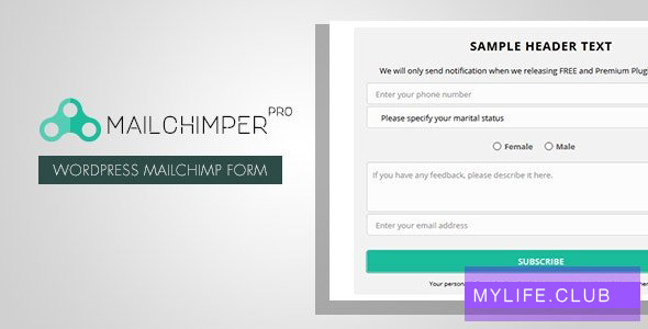 MailChimper PRO v1.8.3.1 – WordPress MailChimp Signup Form Plugin