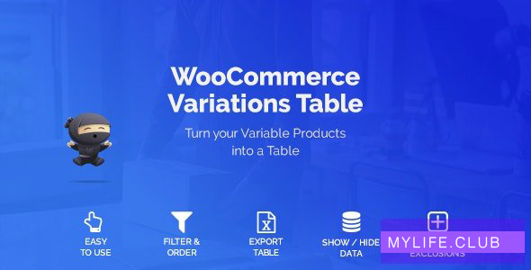 WooCommerce Variations Table v1.3.7