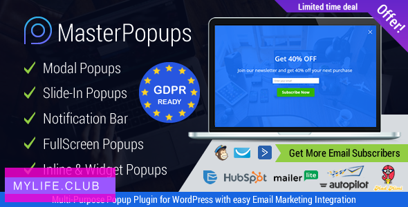 Master Popups v3.7.1 – Popup Plugin for Lead Generation 【nulled】