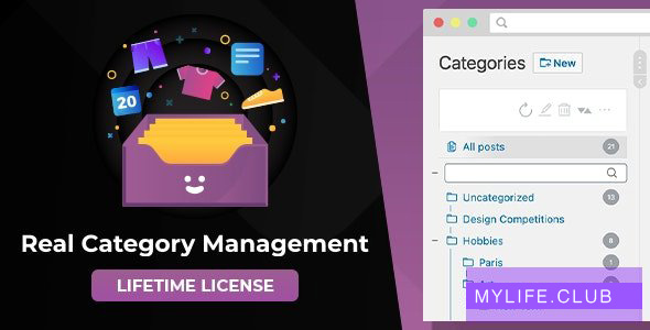 WordPress Real Category Management v4.0.8 – Content Management in Category Folders with WooCommerce Support 【nulled】