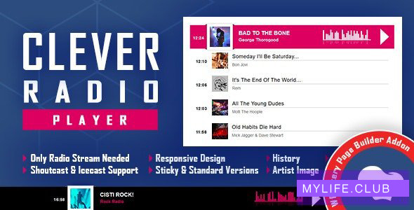 CLEVER v2.2 – Shoutcast and Icecast Radio Player for WPBakery Page Builder