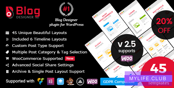 Blog Designer PRO for WordPress v2.7.3