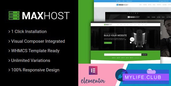 maxhost v8.0.0  –  Web托管，WHMC和公司业务WordPress主题与Woocommerce