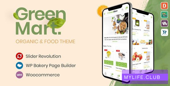 GreenMart V4.0.4  – 有机＆食物Woocommerce WordPress主题