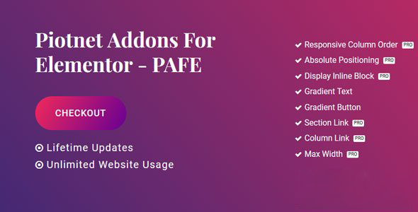 Piotnet Addons Pro For Elementor v6.5.2 【nulled】