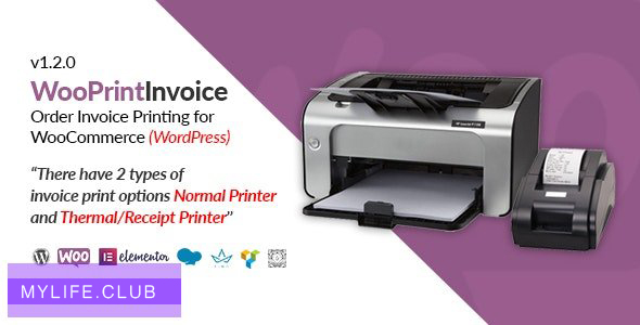 WooPrintInvoice v1.2.0 – Order Invoice Printing for WooCommerce