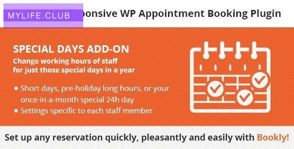 Bookly Special Days (Add-on) v4.5