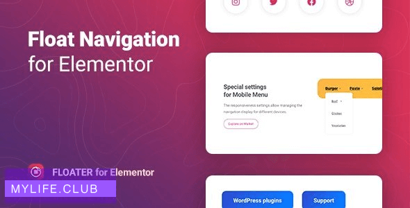 Floater v1.0.3 – Sticky Navigation Menu for Elementor