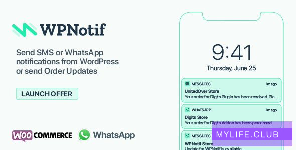 WPNotif v2.6.3.4 – WordPress SMS & WhatsApp Notifications 【nulled】