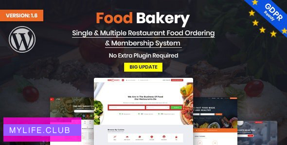 FoodBakery v2.6 – Food Delivery Restaurant Directory WordPress Theme 【nulled】