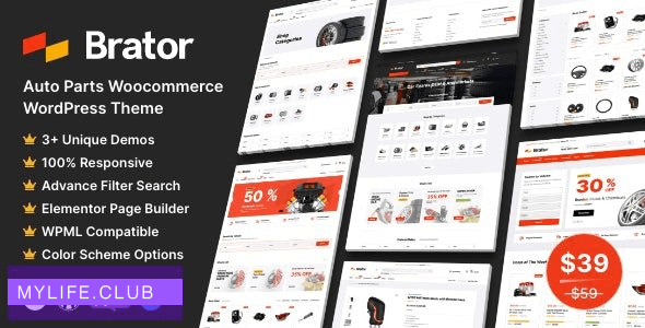 Brator v1.8 – Auto Parts WooCommerce WordPress Theme