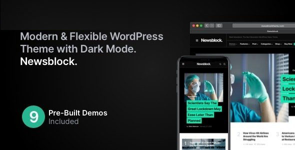Newsblock v1.2.1 – News & Magazine WordPress Theme with Dark Mode 【nulled】