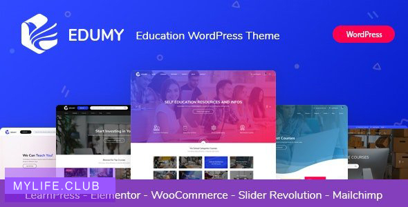 Edumy v1.2.7 – LMS Online Education Course WordPress Theme