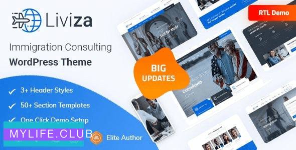 Liviza v2.9 – Immigration Consulting WordPress Theme