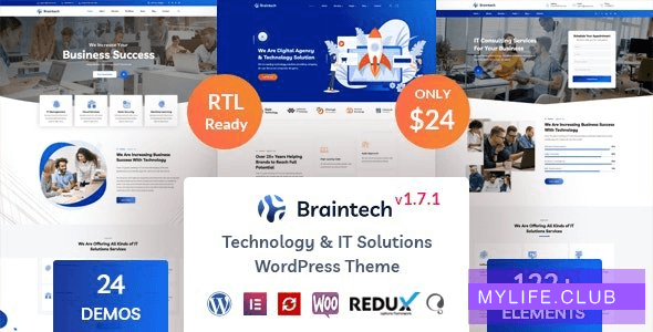 Braintech v2.4.4 – Technology & IT Solutions WordPress Theme